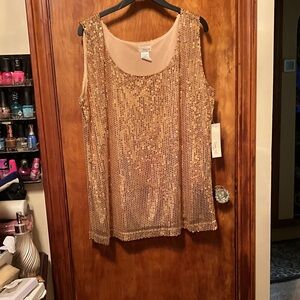 Gold sequin blouse